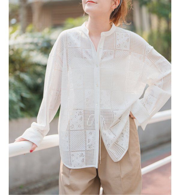 Spick and Span「《追加3》PEレースシャツ」|シャツ・ブラウス|