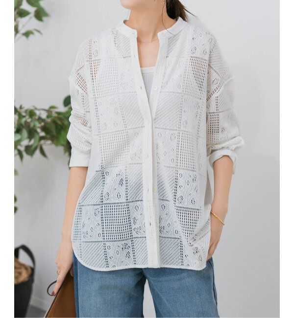 Spick and Span「《追加3》PEレースシャツ」|シャツ・ブラウス|