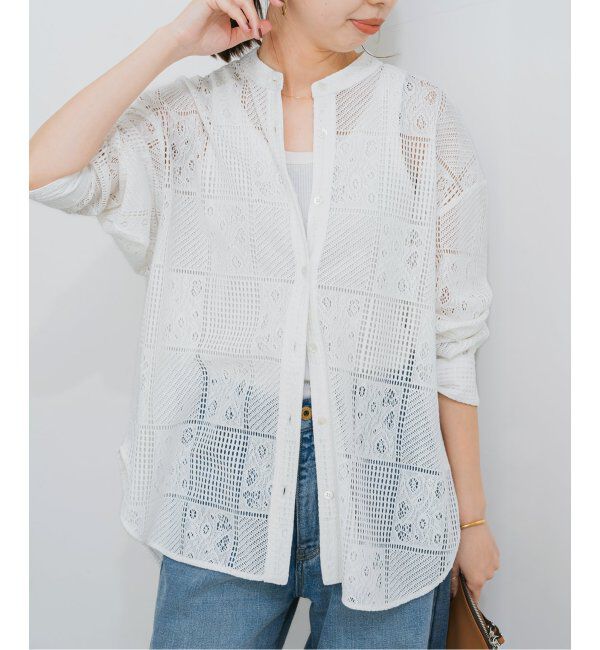 Spick and Span「《追加3》PEレースシャツ」|シャツ・ブラウス|