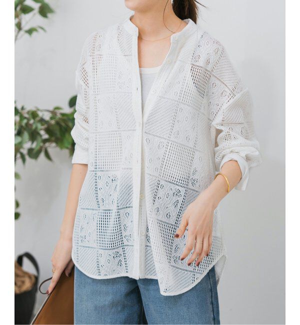 Spick and Span「《追加3》PEレースシャツ」|シャツ・ブラウス|