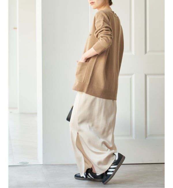 Spick and Span「ロゴジャガードVネックカーディガン」|カーディガン|