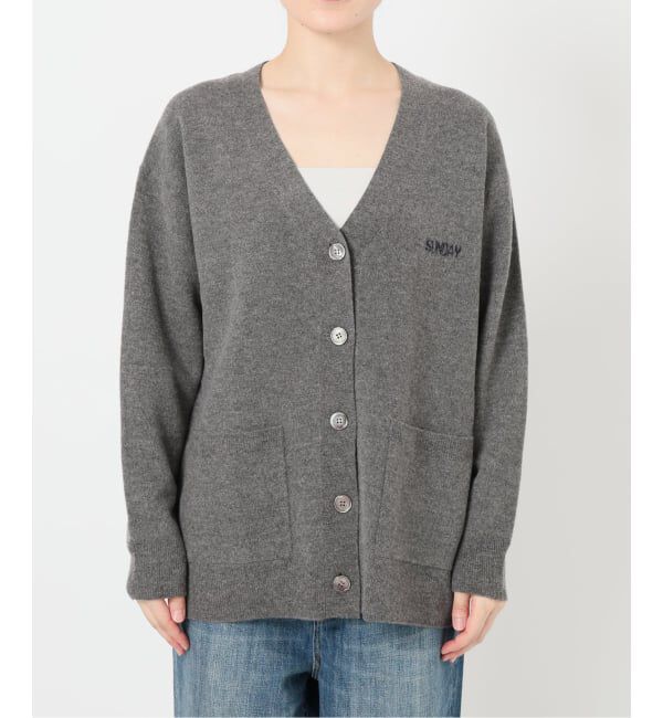 Spick and Span「ロゴジャガードVネックカーディガン」|カーディガン|