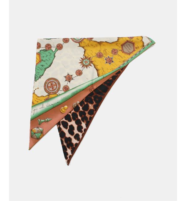 FRAMeWORK「manipuri/マニプリ 別注三角w65スカーフ」|バンダナ・スカーフ|ブラウン