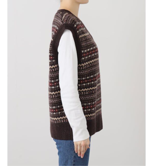 Spick and Span「DUNST/ダンスト CRAFTED Vネック ニットベスト」|ベスト・ジレ|