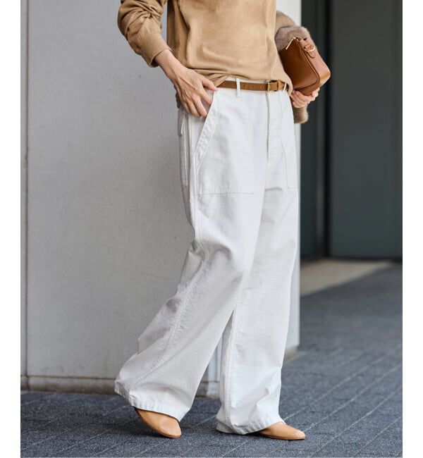 FRAMeWORK「≪追加≫ミリタリースラブバックサテンベイカーパンツ3」|カーゴ|