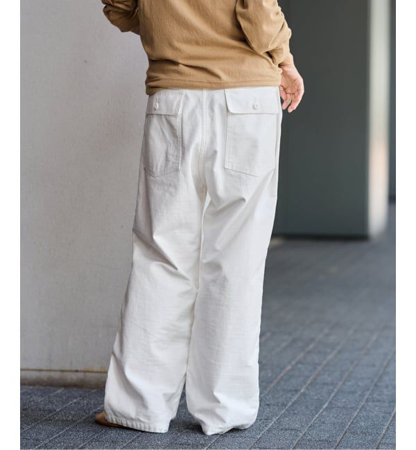 FRAMeWORK「≪追加≫ミリタリースラブバックサテンベイカーパンツ3」|カーゴ|