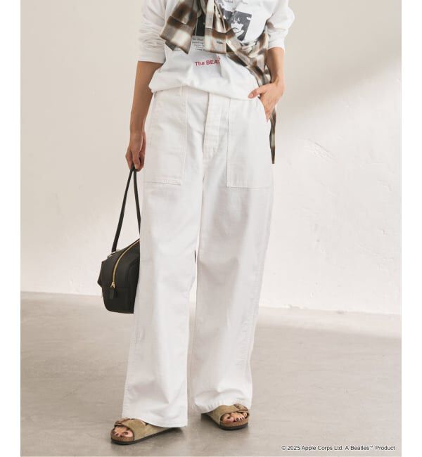 FRAMeWORK「≪追加≫ミリタリースラブバックサテンベイカーパンツ3」|カーゴ|