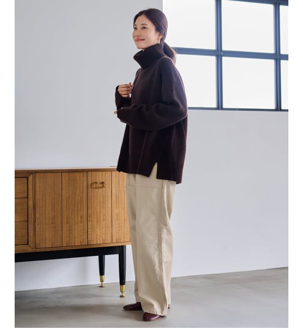 FRAMeWORK「≪追加≫ミリタリースラブバックサテンベイカーパンツ3」|カーゴ|