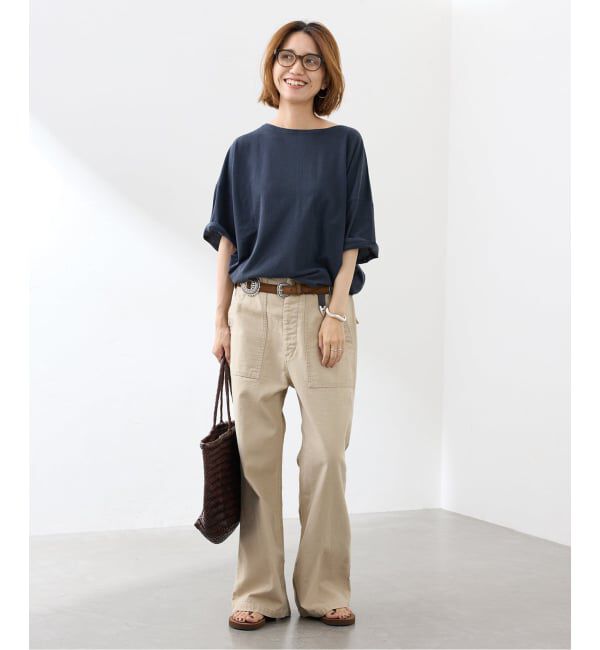 FRAMeWORK「≪追加≫ミリタリースラブバックサテンベイカーパンツ3」|カーゴ|