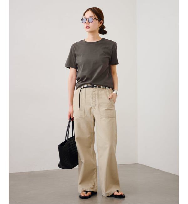 FRAMeWORK「≪追加≫ミリタリースラブバックサテンベイカーパンツ3」|カーゴ|