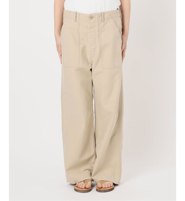 FRAMeWORK「≪追加≫ミリタリースラブバックサテンベイカーパンツ3」|カーゴ|