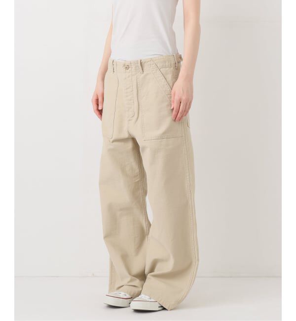 FRAMeWORK「≪追加≫ミリタリースラブバックサテンベイカーパンツ3」|カーゴ|