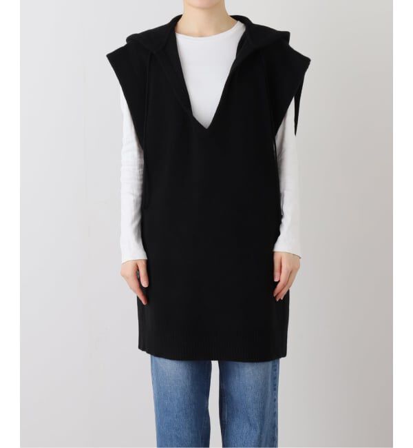 FRAMeWORK「KAYLE WOOL CASHMERE HOODED ベスト」|ベスト・ジレ|ブラック