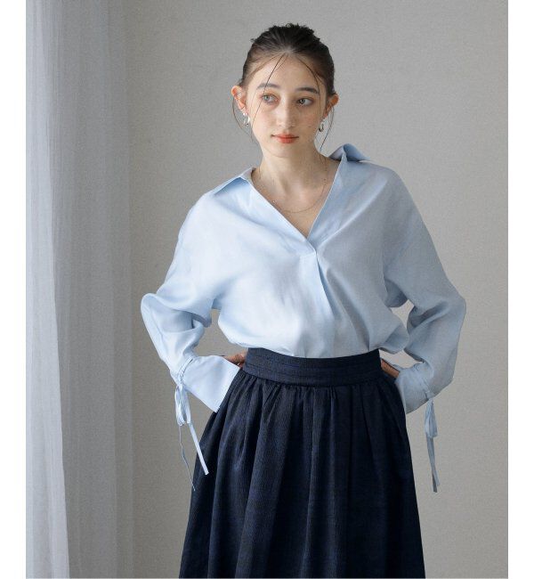  「【洗える】スキッパーオータムシャツ」|シャツ・ブラウス|