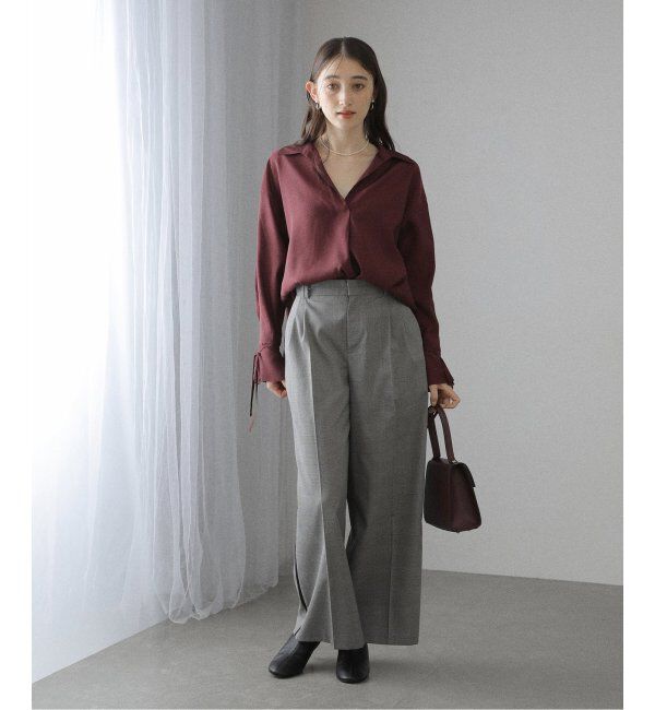  「【洗える】スキッパーオータムシャツ」|シャツ・ブラウス|