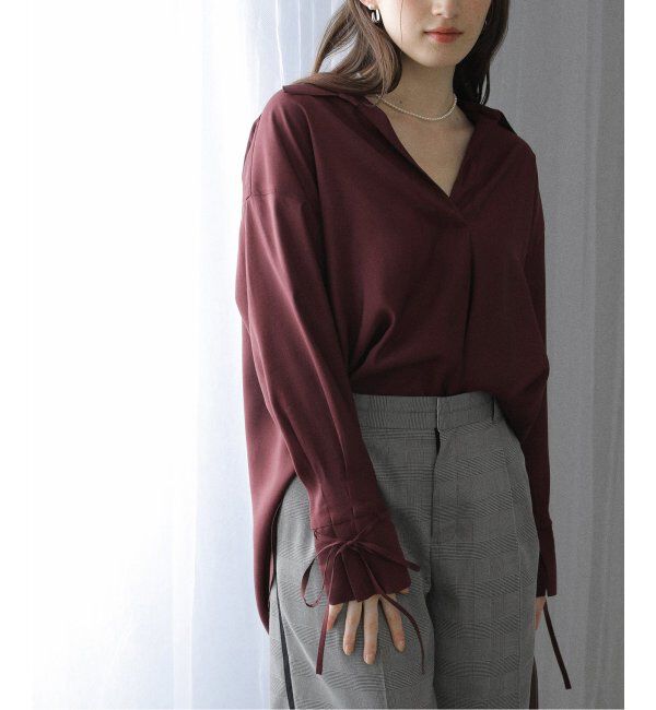  「【洗える】スキッパーオータムシャツ」|シャツ・ブラウス|