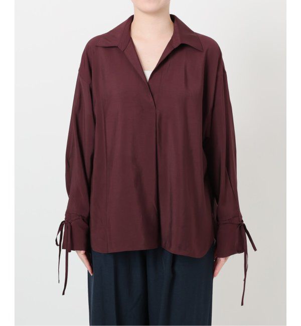  「【洗える】スキッパーオータムシャツ」|シャツ・ブラウス|