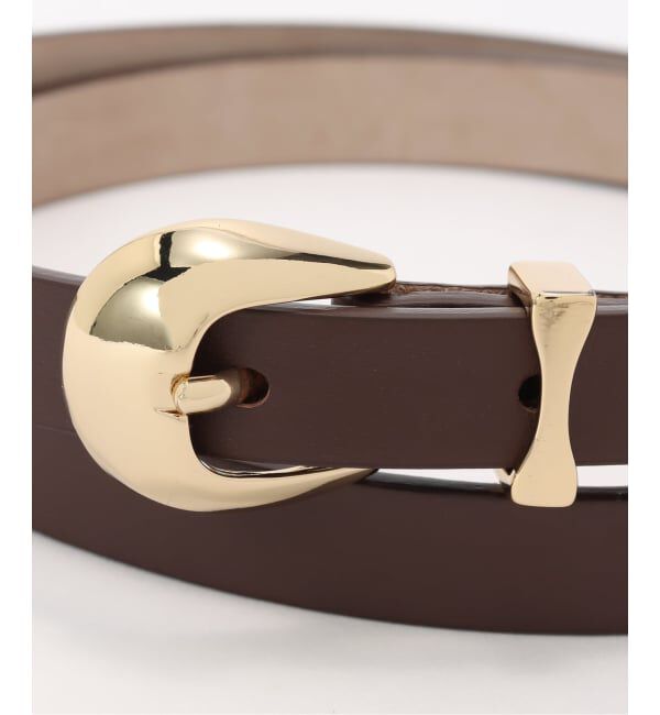  「LEFIJE/レフィエ ラウンドバックル スリムベルト」|ベルト|