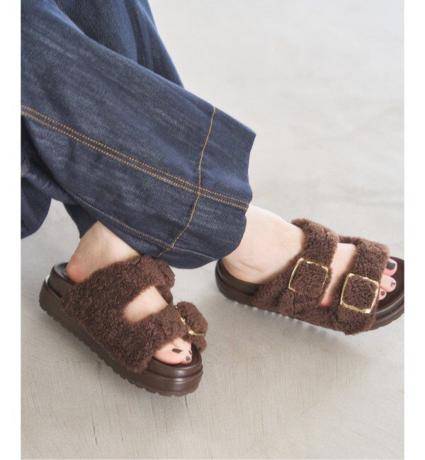  「レザーボアベルトサンダル」|サンダル|