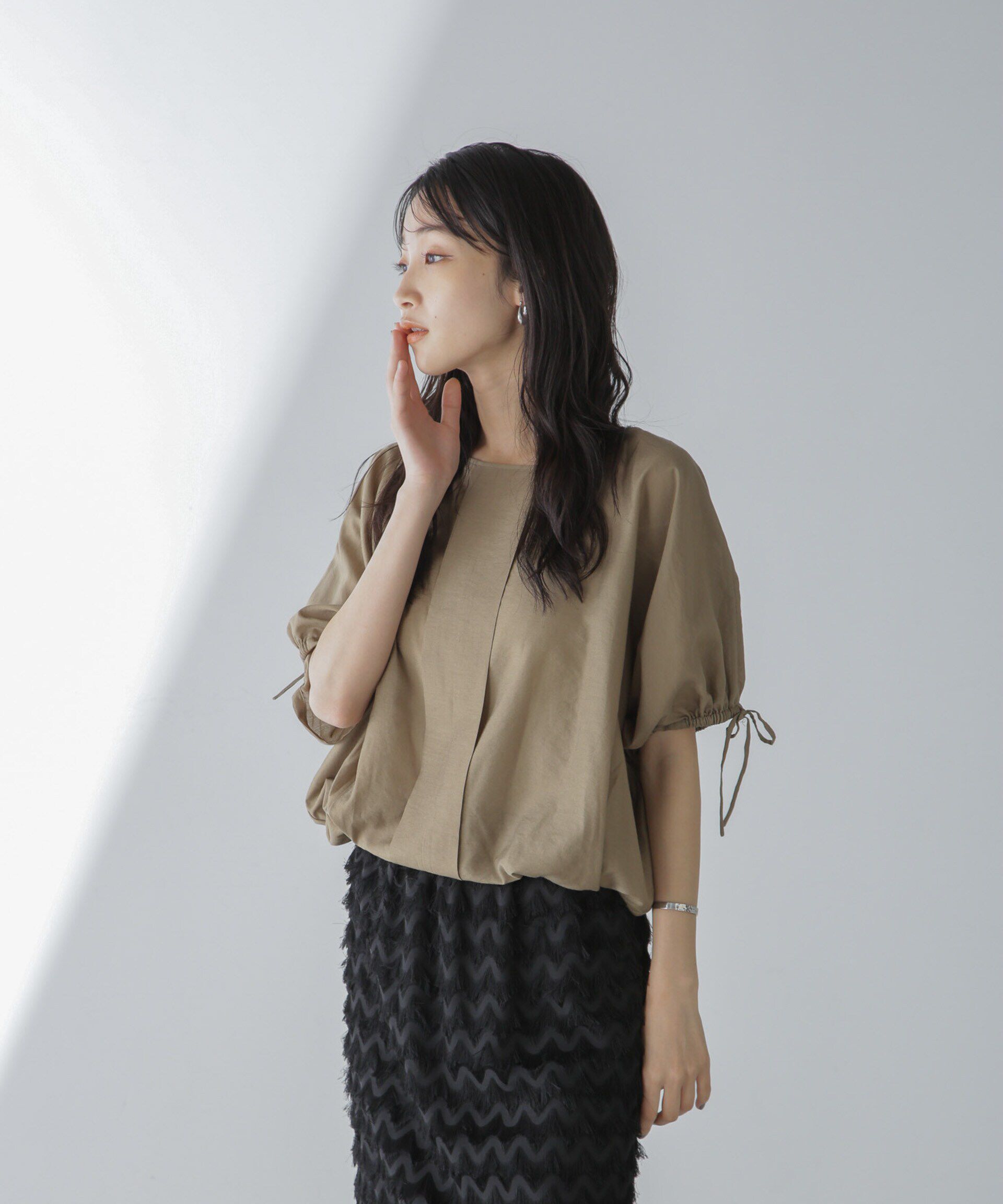 nano･universe「バルーンシルエットブラウス」|シャツ・ブラウス|