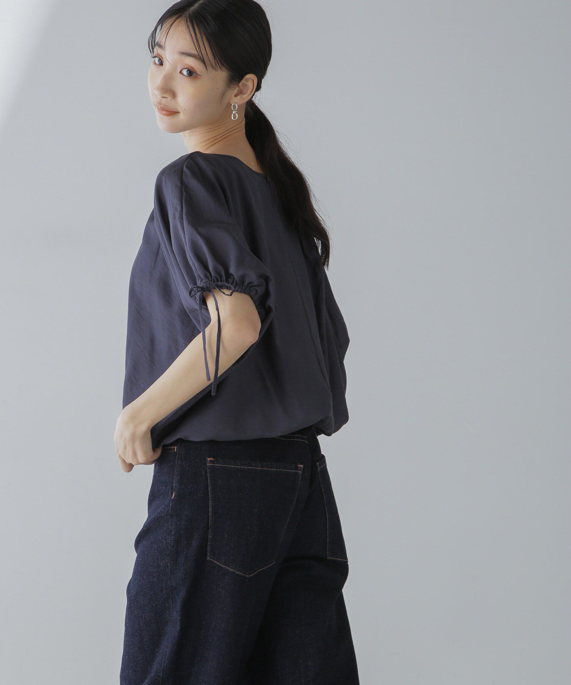 nano･universe「バルーンシルエットブラウス」|シャツ・ブラウス|