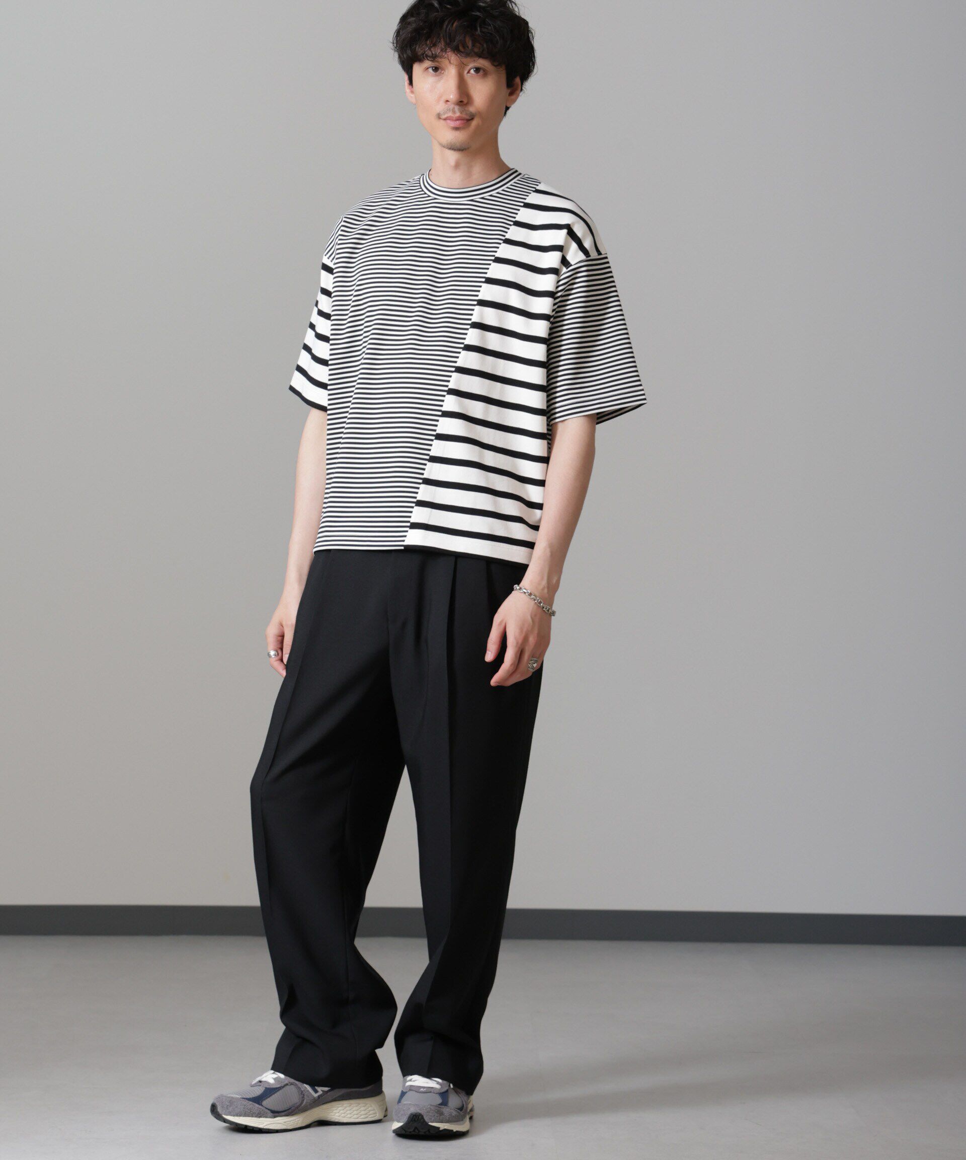 nano･universe「ボーダー切替Ｔシャツ」|Tシャツ・カットソー|