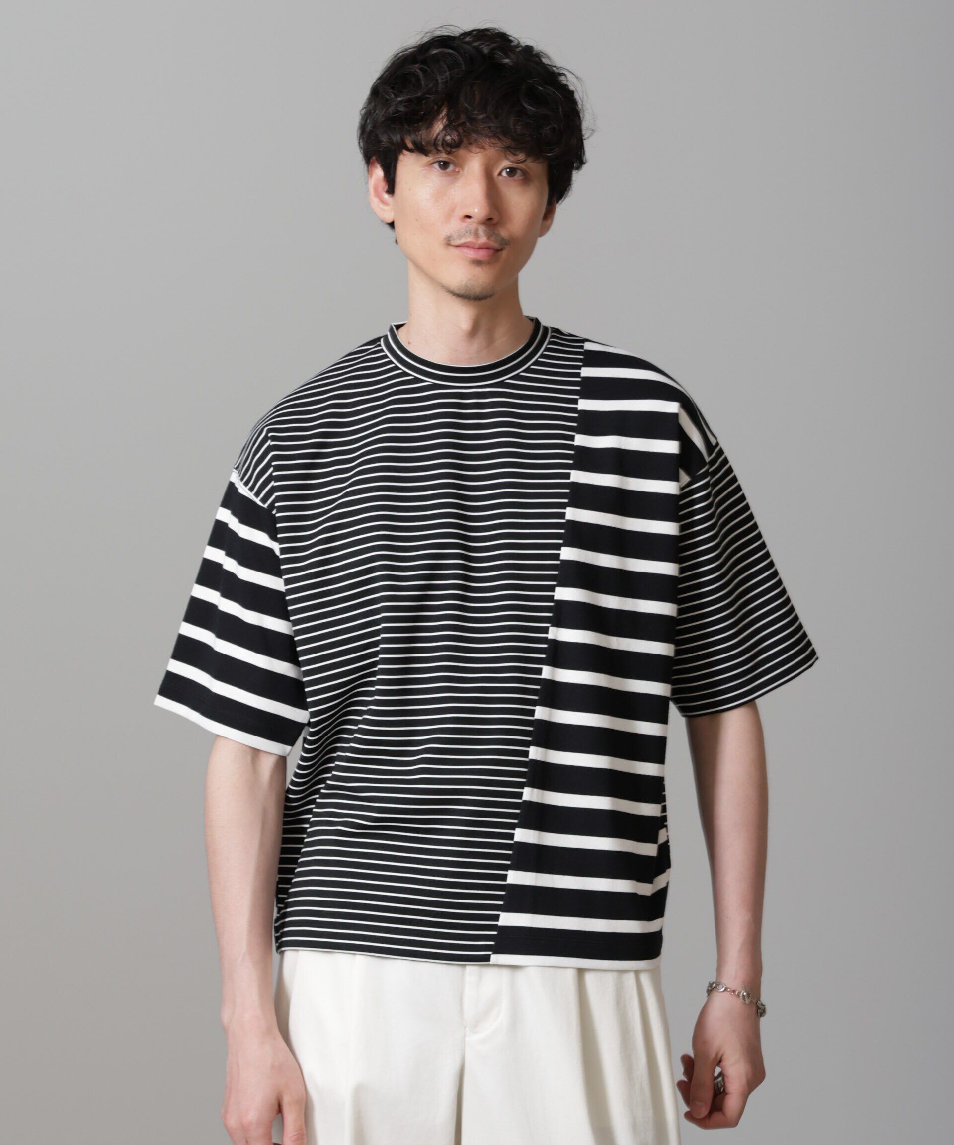 nano･universe「ボーダー切替Ｔシャツ」|Tシャツ・カットソー|