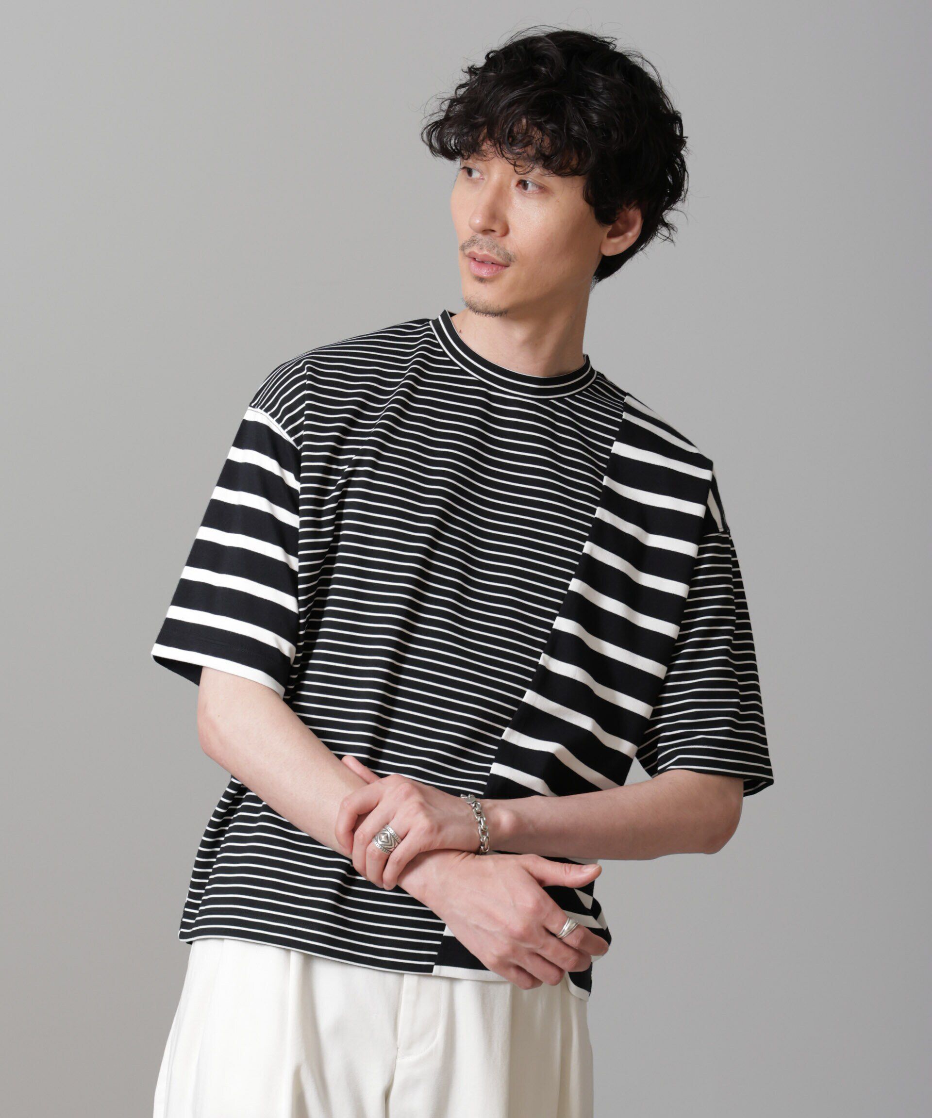 nano･universe「ボーダー切替Ｔシャツ」|Tシャツ・カットソー|