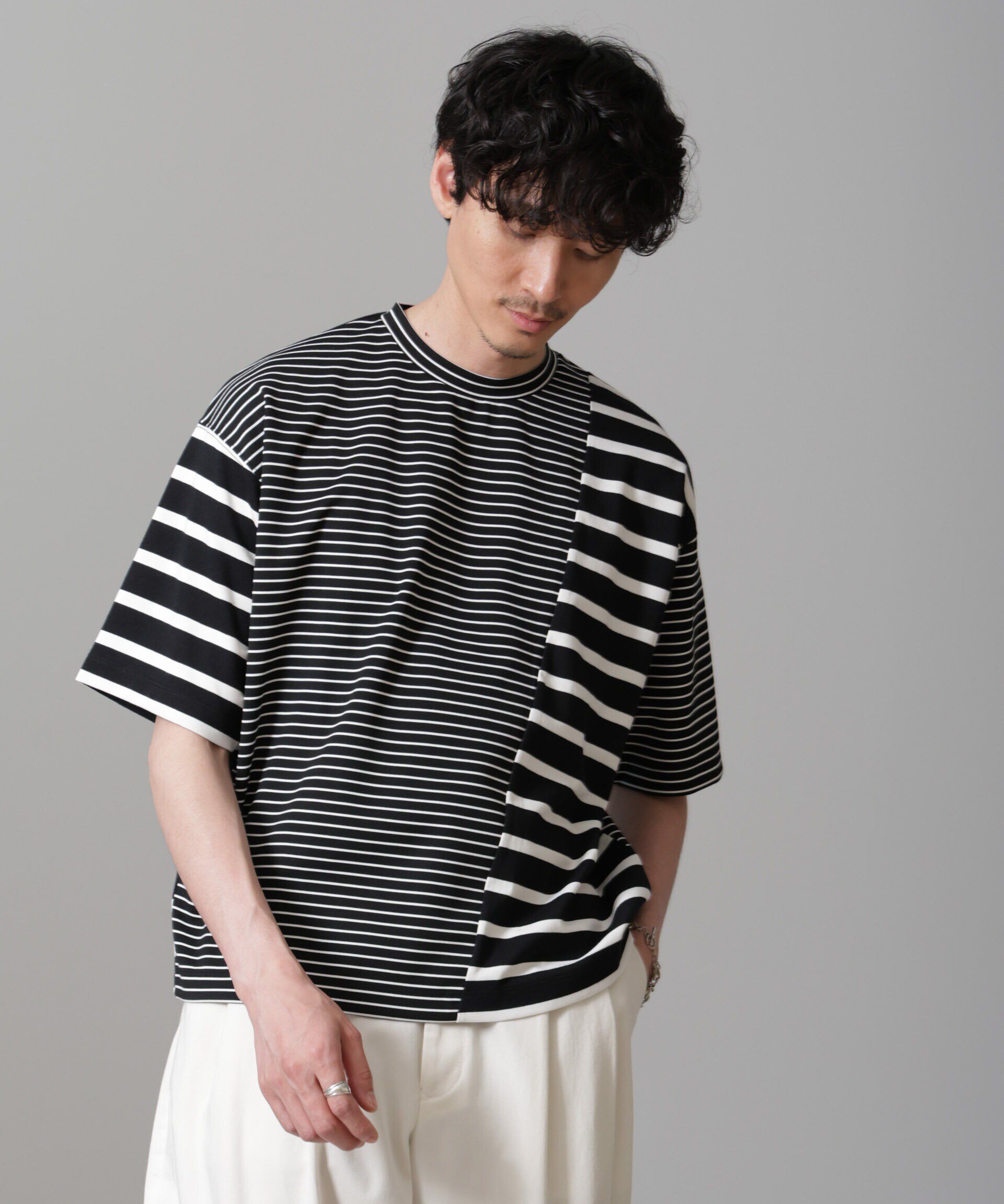 nano･universe「ボーダー切替Ｔシャツ」|Tシャツ・カットソー|