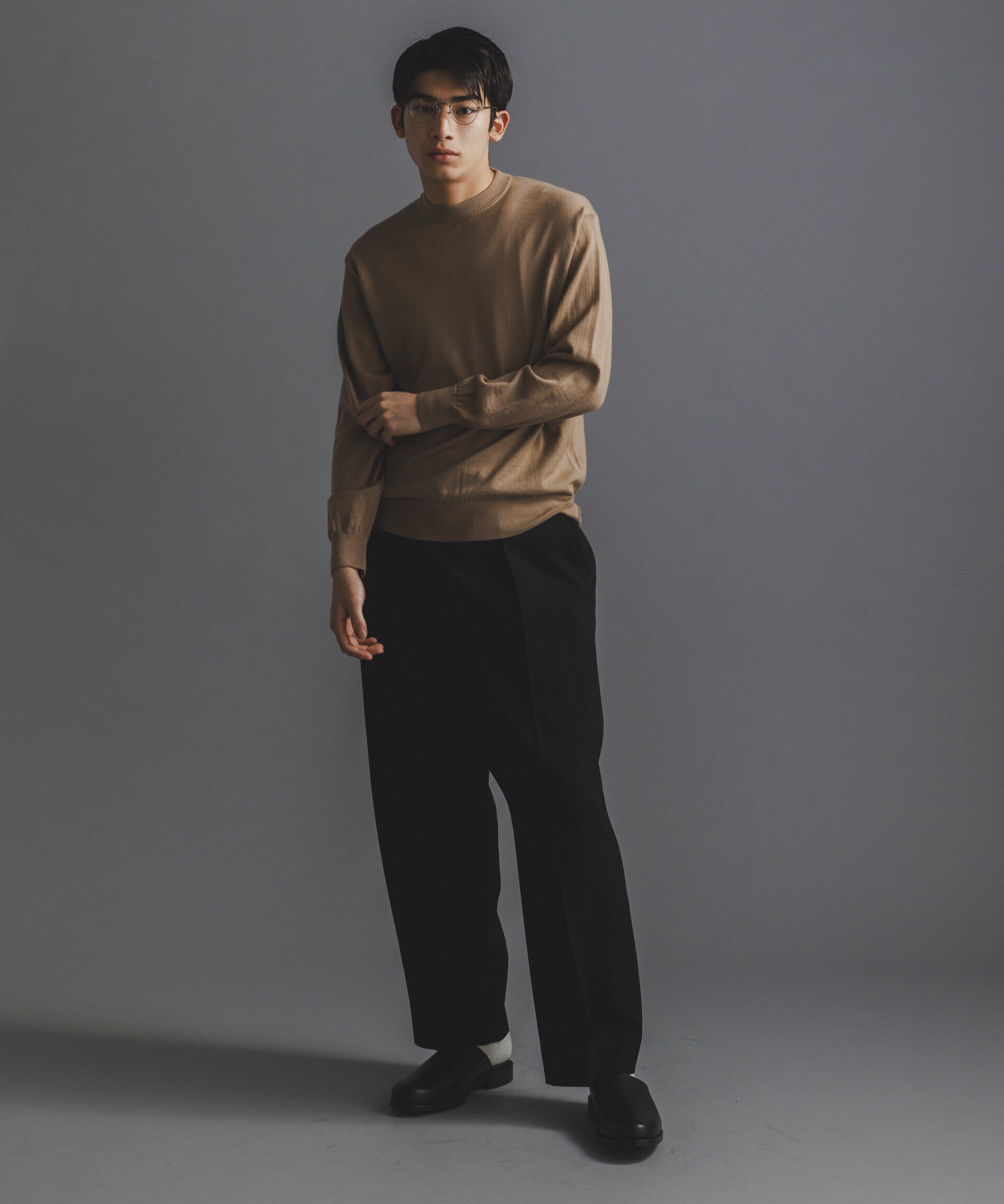 nano･universe「「毛玉レスニット」 ファインゲージクルーネック」|ニット・セーター|