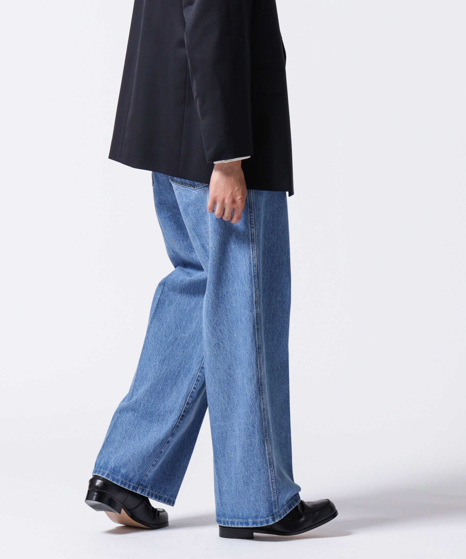 nano･universe「「ASSEMBLANC」ラップディティールデニムトラウザー」|チノ|