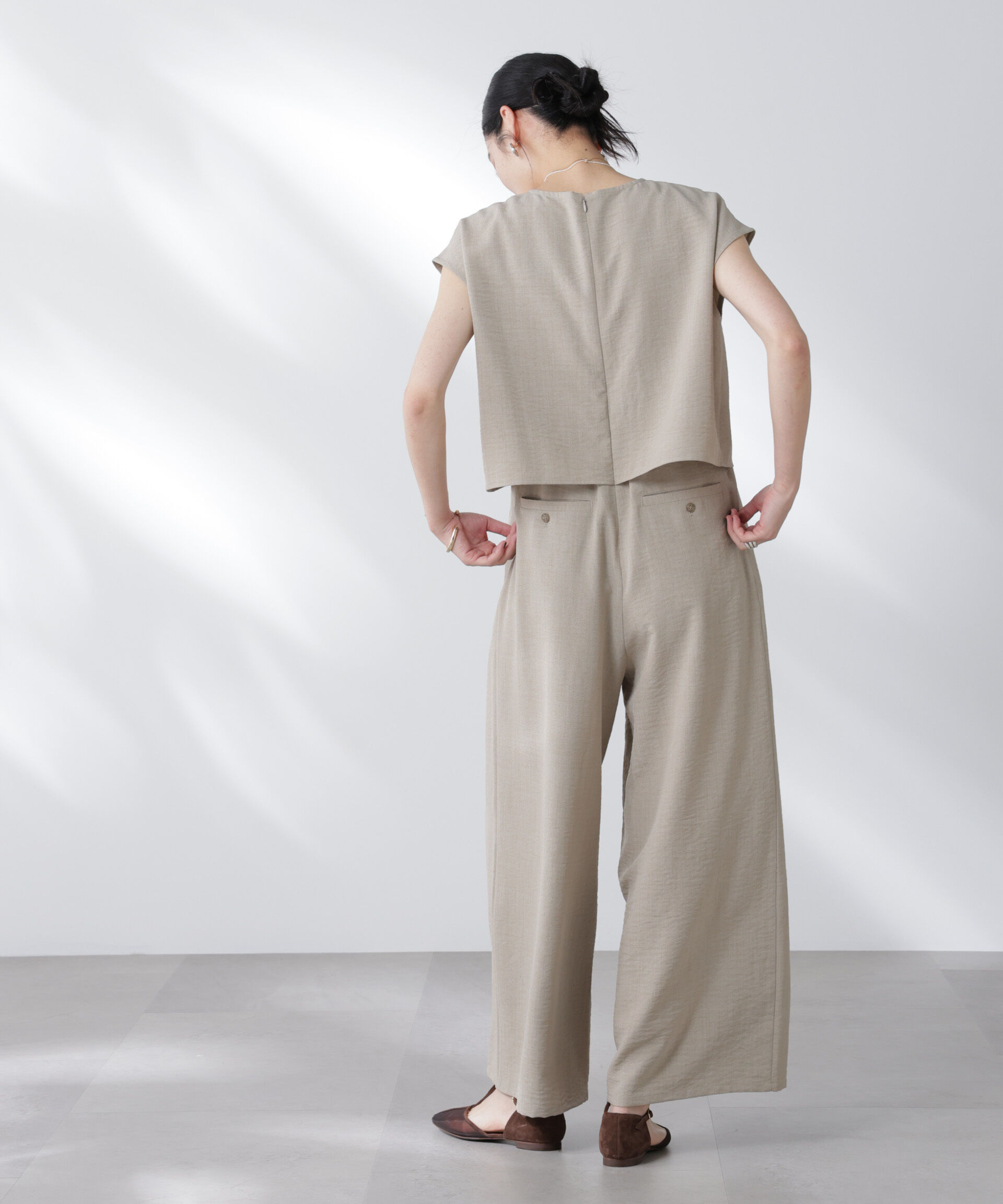 nano･universe「フレンチスリーブオールインワン」|ワンピース|