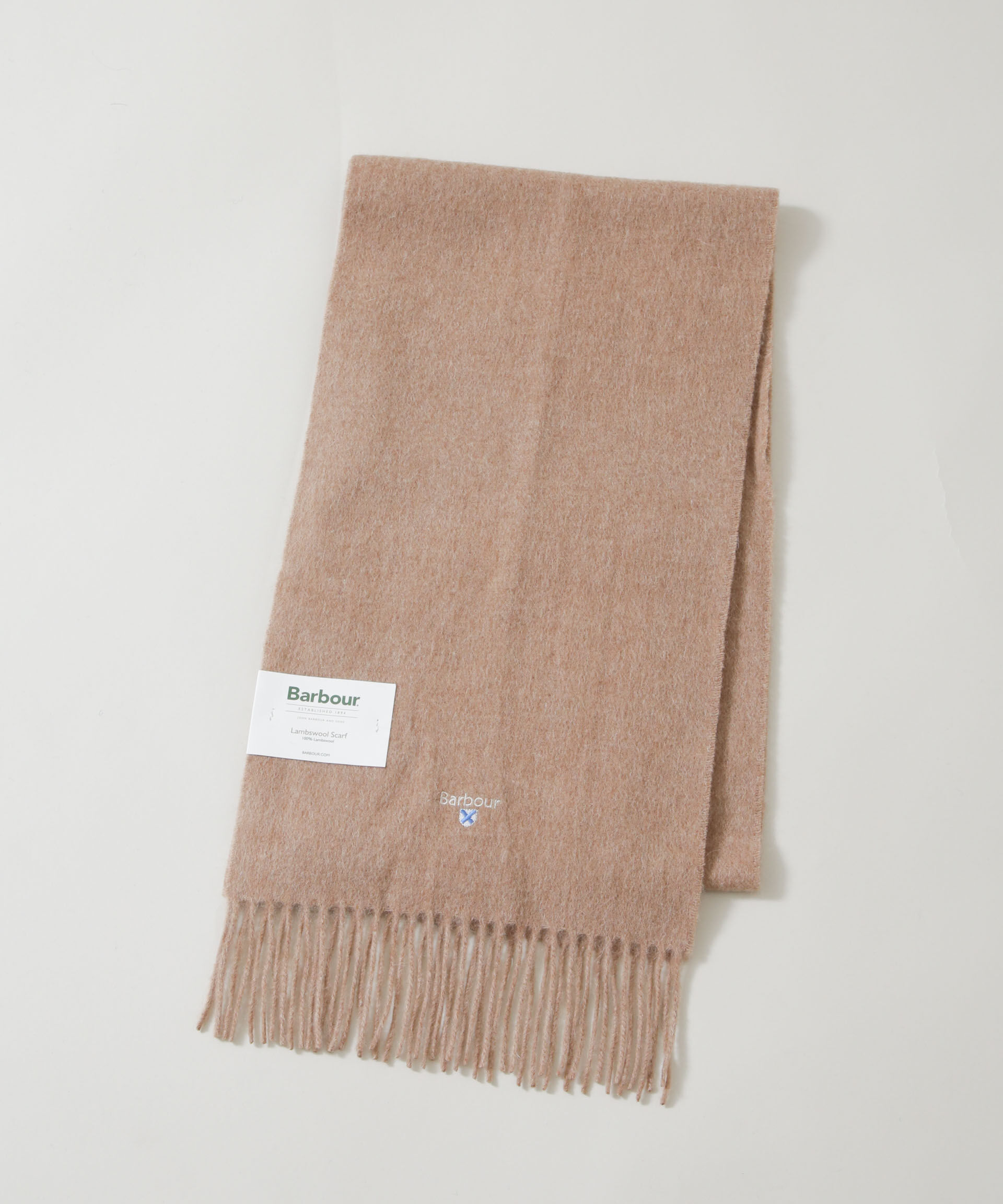 nano･universe「Barbour/BARBOUR PLAIN LAMBSWOOL SCARF」|マフラー|ベージュ