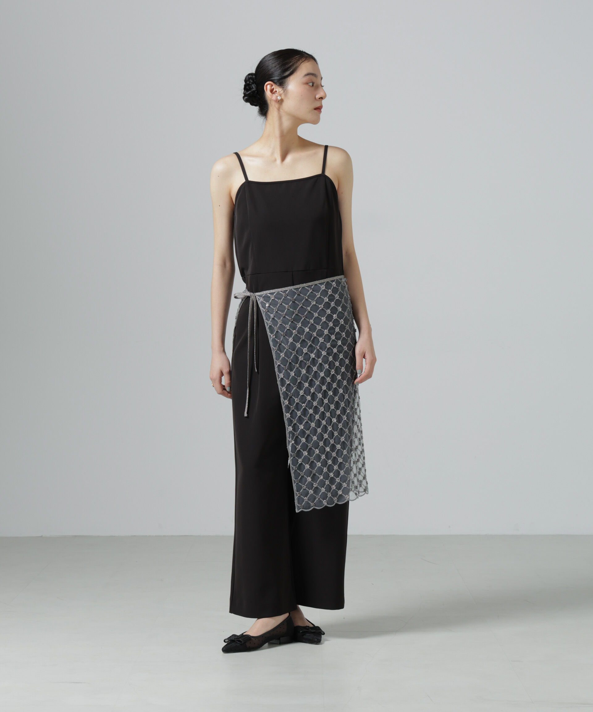 nano･universe「スパンコールビーズ刺繍ラップスカート」|スカート|