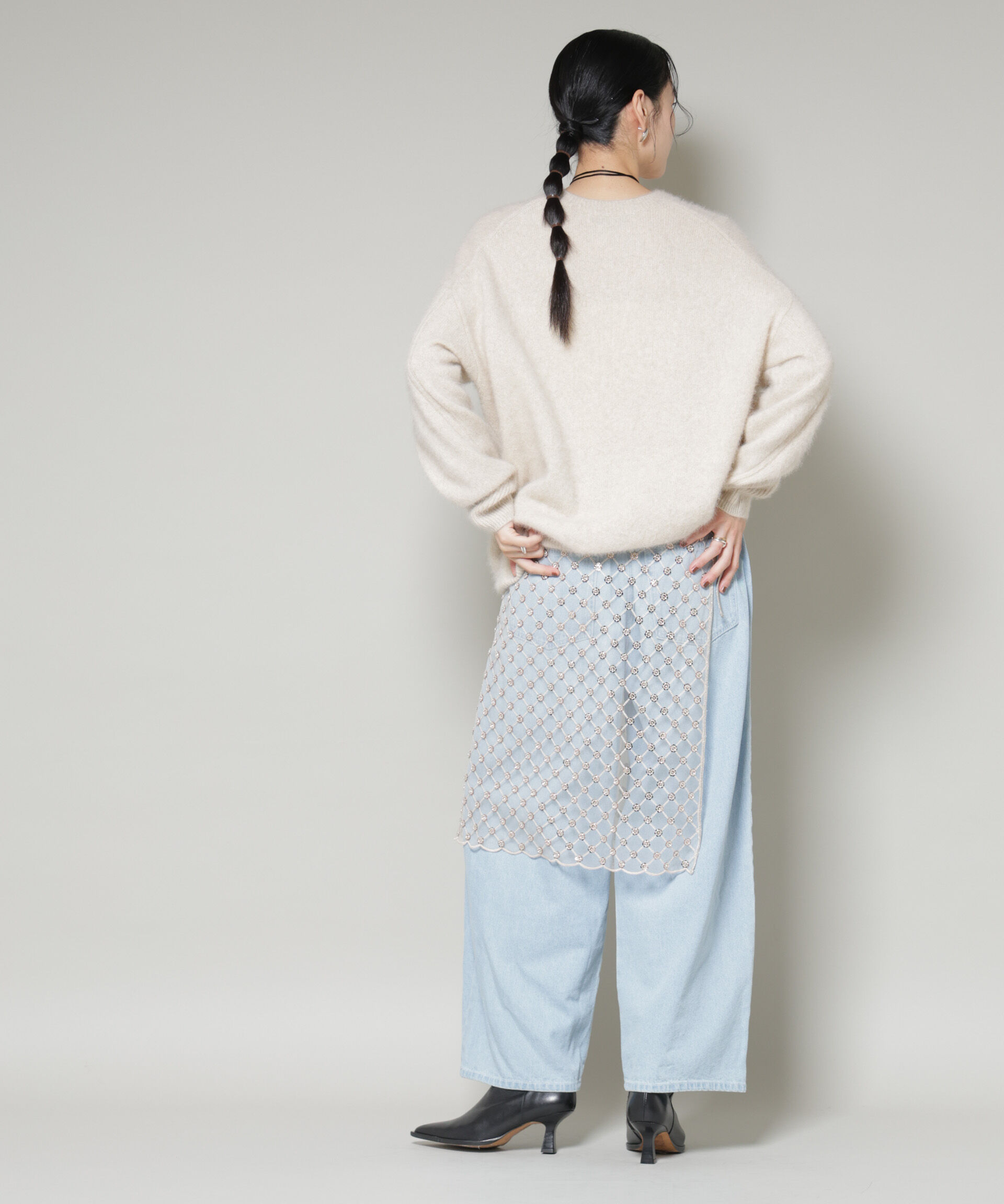 nano･universe「スパンコールビーズ刺繍ラップスカート」|スカート|