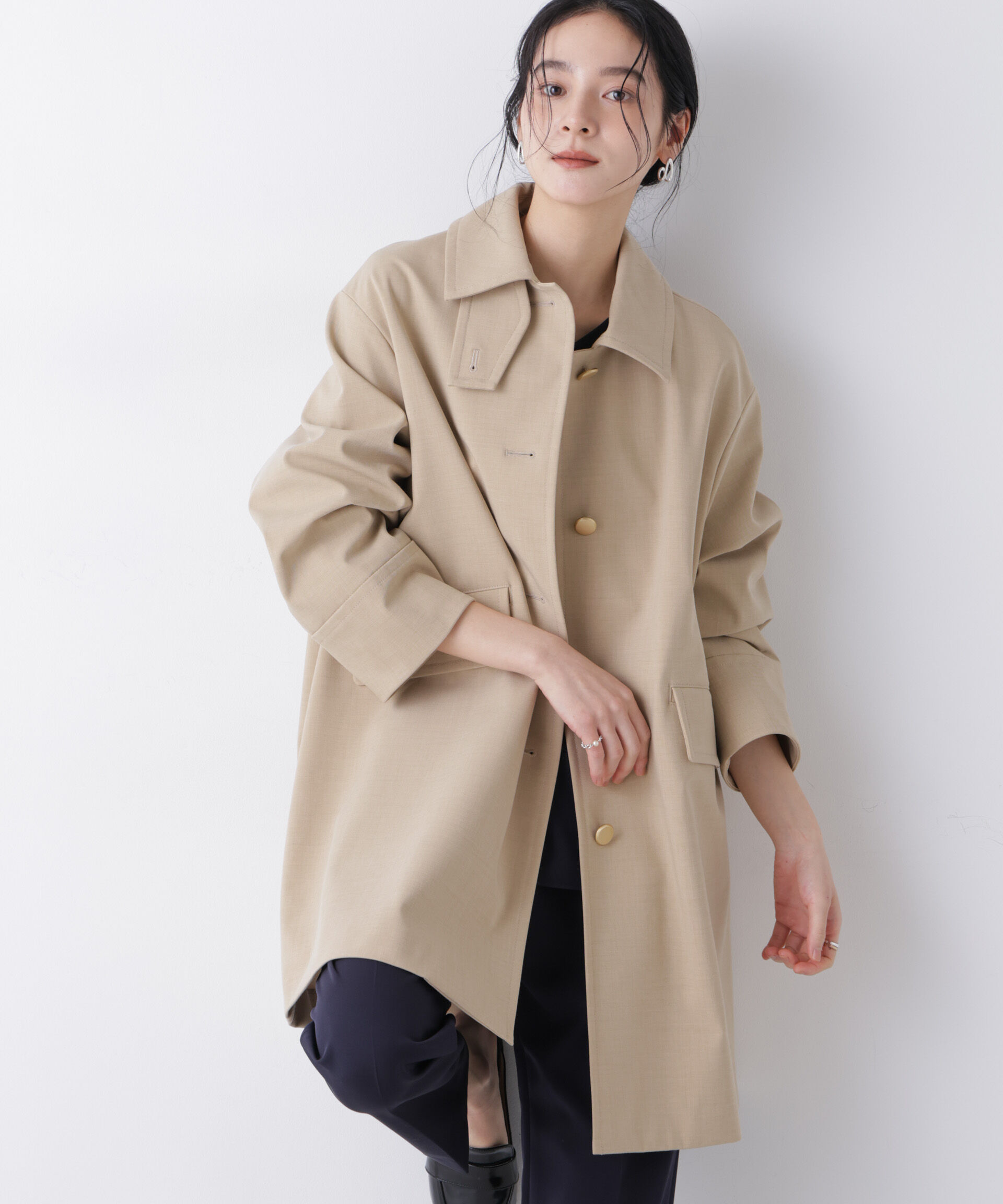 nano･universe「ボンディングステンカラーコート」|その他|