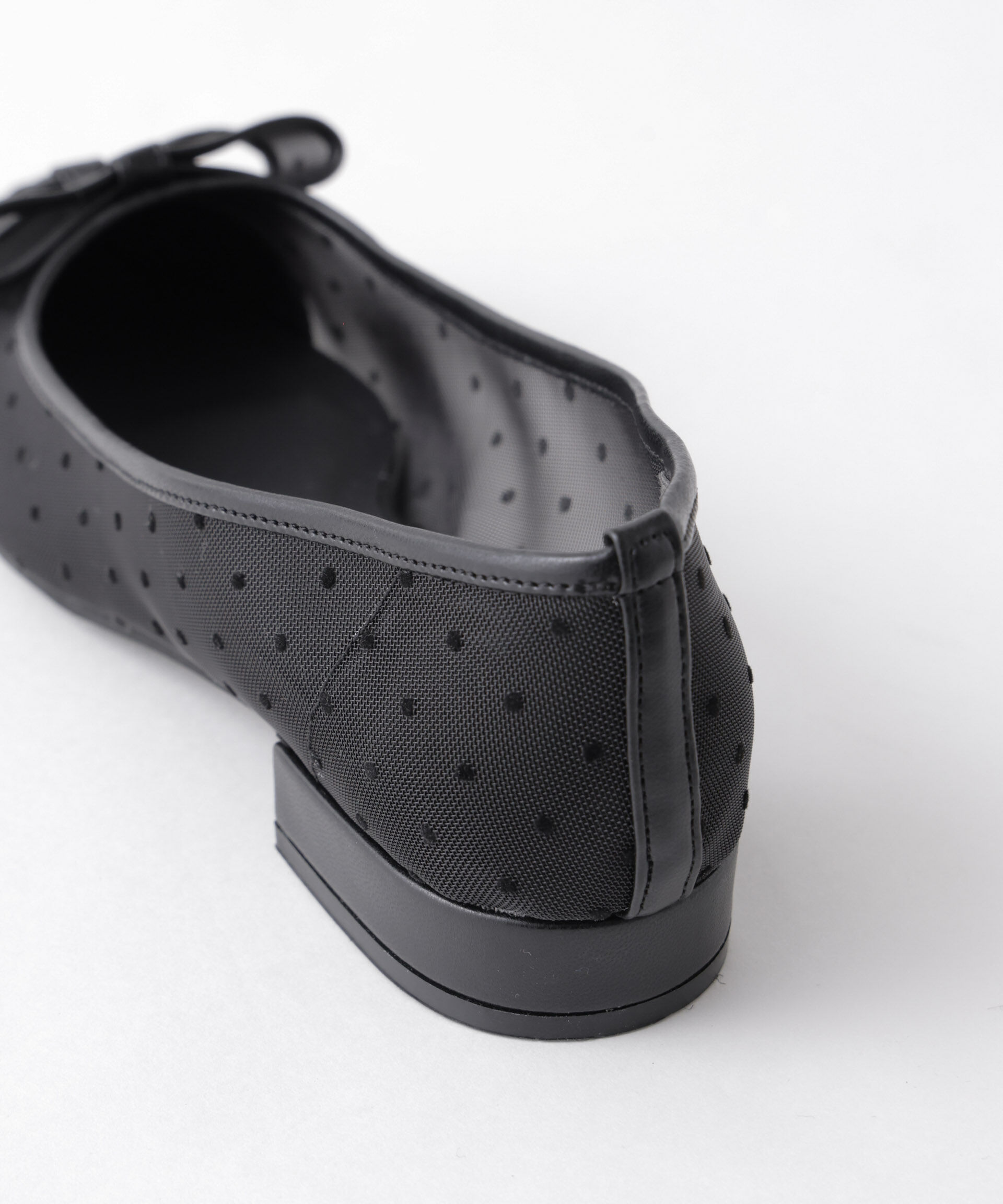 nano･universe「ドットフロッキーリボンパンプス」|ビジネス・ドレスシューズ|