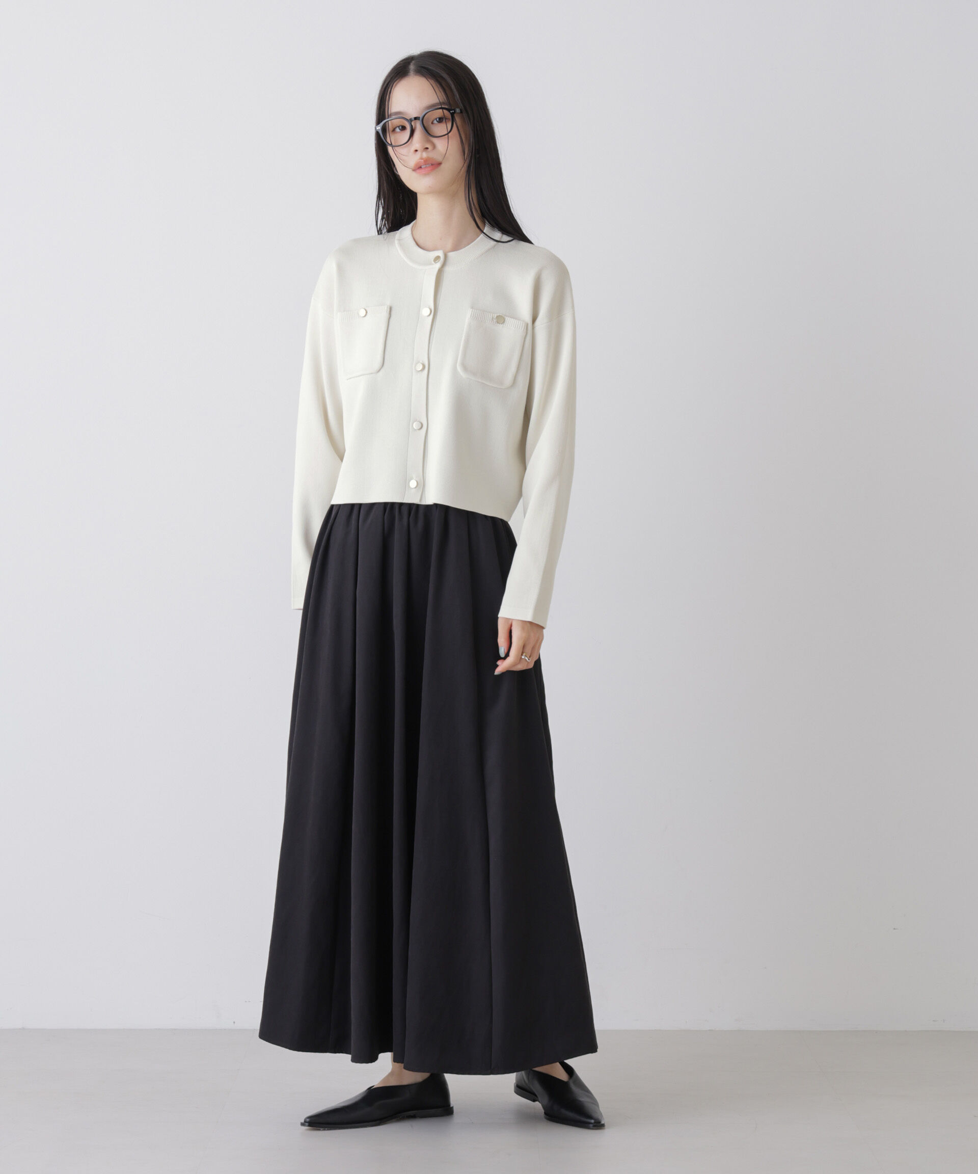 nano･universe「洗濯機洗可UVカット総針ニットカーディガン」|ニット・セーター|