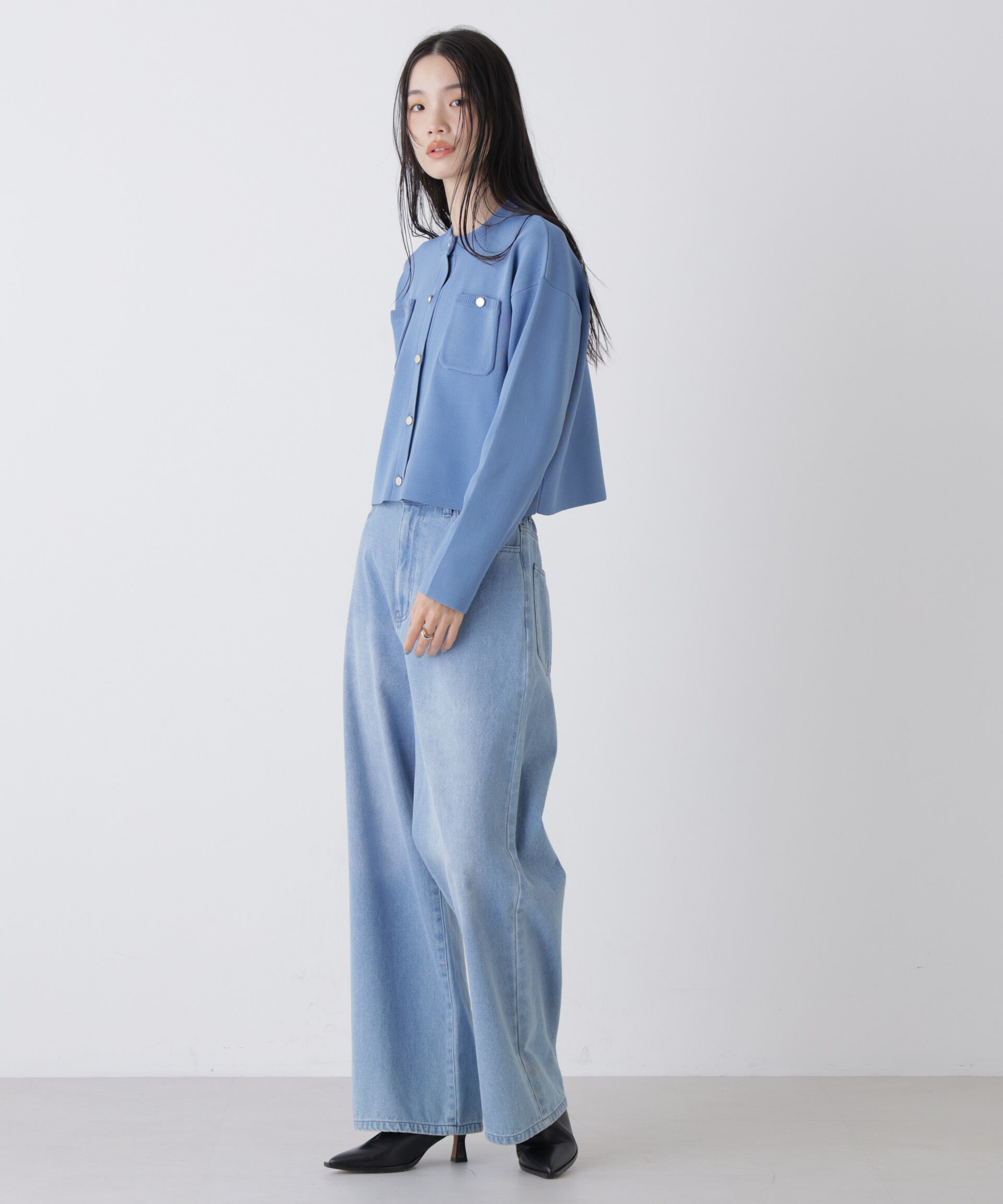 nano･universe「洗濯機洗可UVカット総針ニットカーディガン」|ニット・セーター|