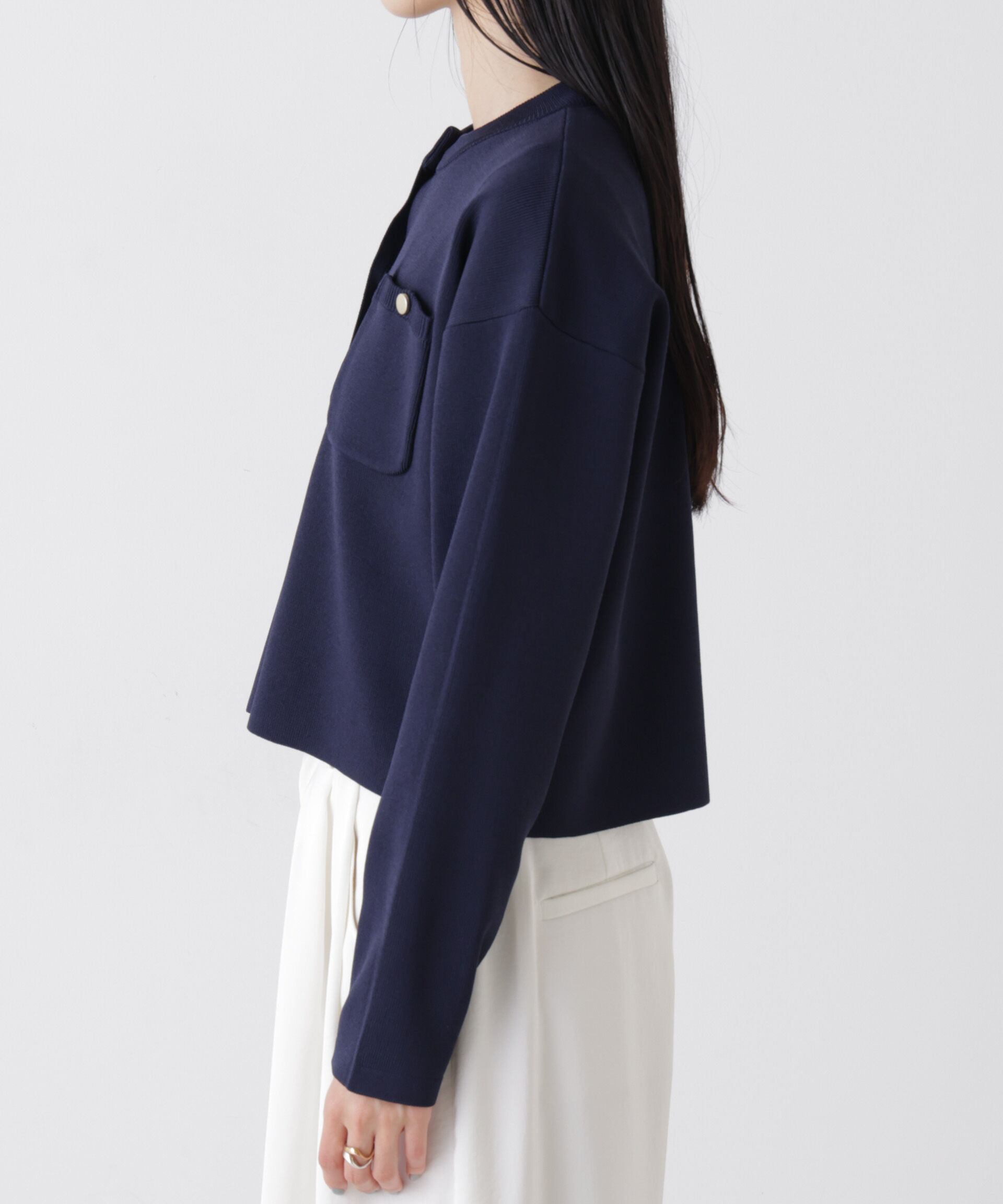 nano･universe「洗濯機洗可UVカット総針ニットカーディガン」|ニット・セーター|