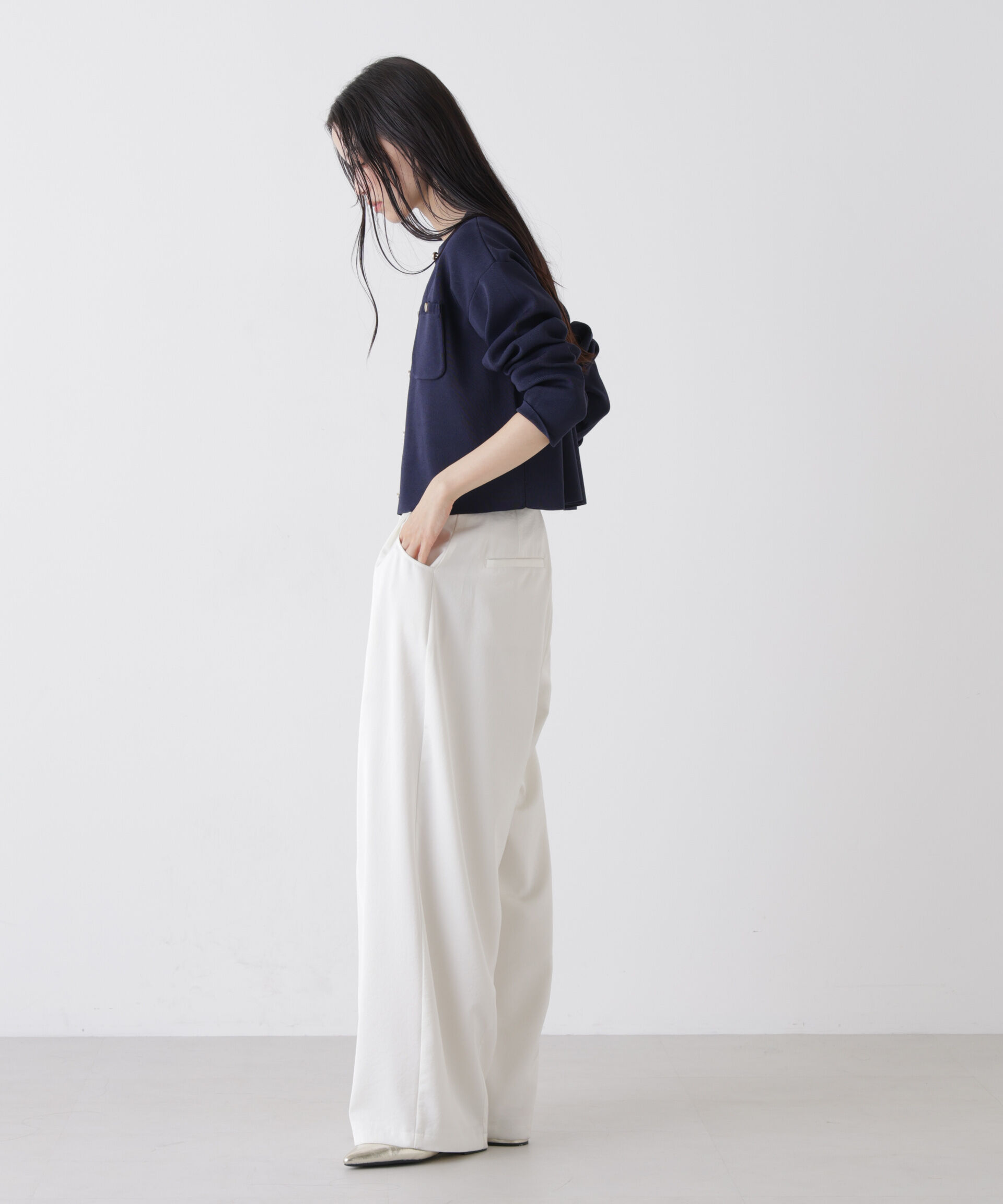 nano･universe「洗濯機洗可UVカット総針ニットカーディガン」|ニット・セーター|