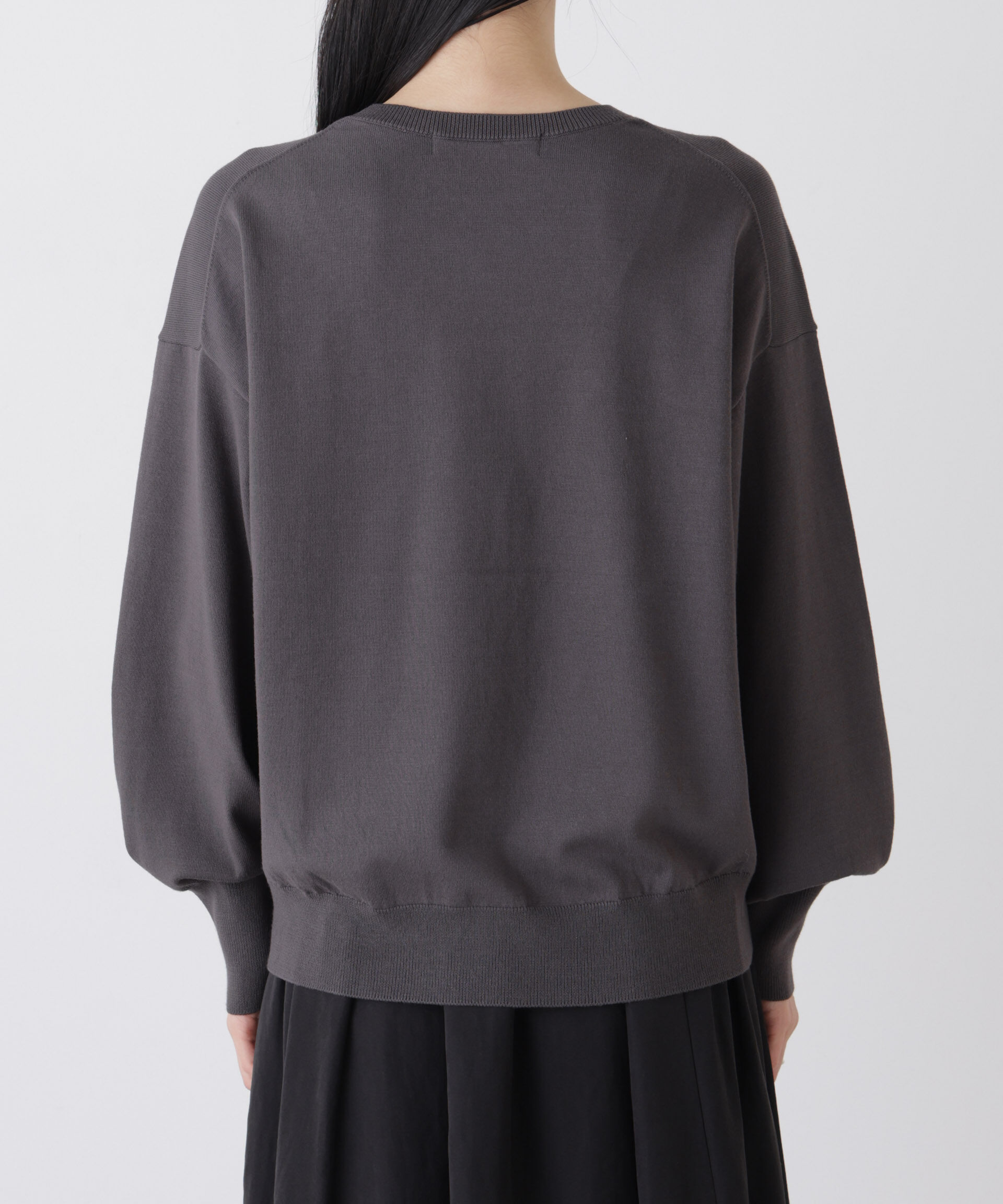 nano･universe「洗濯機洗可バンブーレーヨンニット ワイドクルーネックプルオーバー」|ニット・セーター|