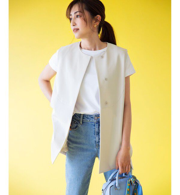 組曲「【洗える】パールポイントショートレングス ジレ」|ベスト・ジレ|ﾗｲﾄｸﾞﾚ