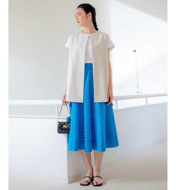 組曲「【洗える】パールポイントショートレングス ジレ」|ベスト・ジレ|