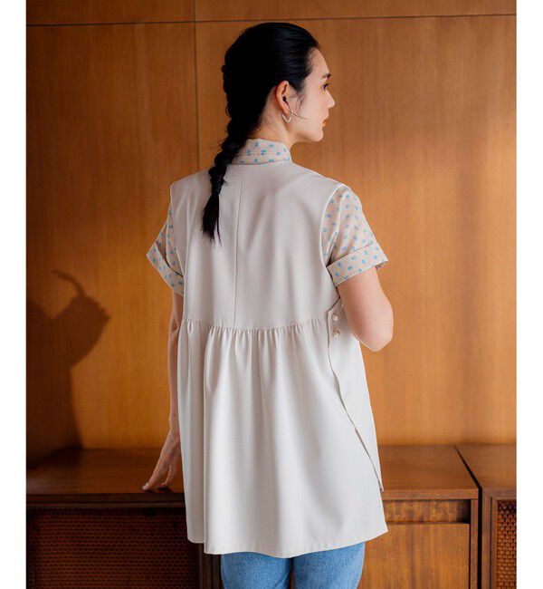 組曲「【洗える】パールポイントショートレングス ジレ」|ベスト・ジレ|