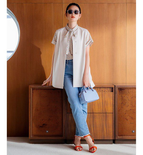 組曲「【洗える】パールポイントショートレングス ジレ」|ベスト・ジレ|