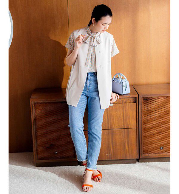 組曲「【洗える】パールポイントショートレングス ジレ」|ベスト・ジレ|