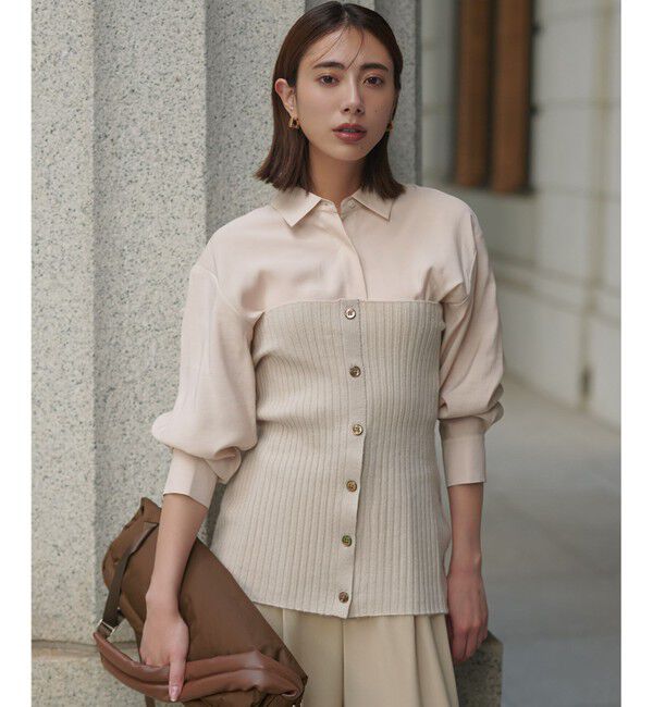 組曲「バウンディングシャーティングカシュクール ブラウス」|シャツ・ブラウス|アイボリー系