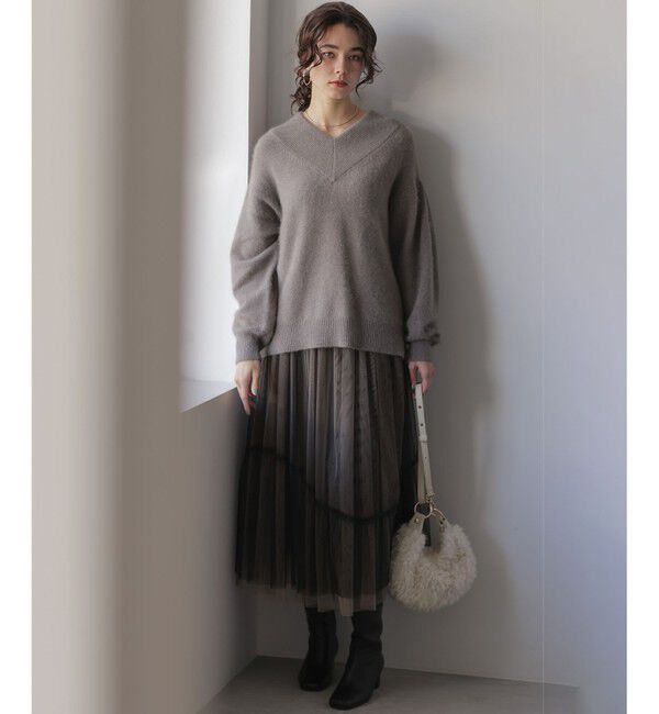 組曲「フラッフィーファーＶネック ニット」|ニット・セーター|