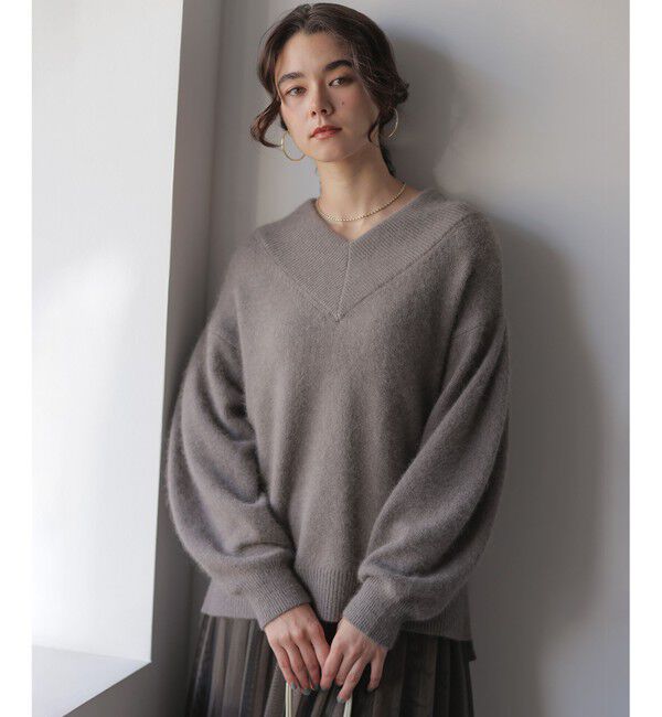 組曲「フラッフィーファーＶネック ニット」|ニット・セーター|